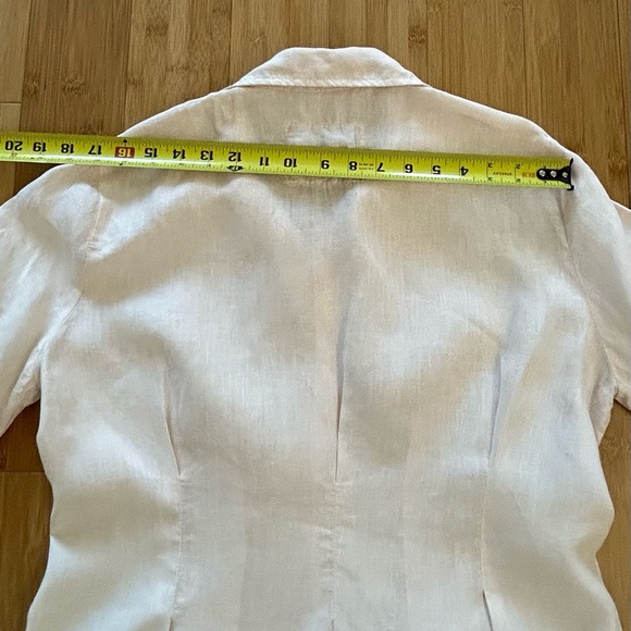CLAUDIO MILANO Summer Linen Fitted Button Down Shirt Dress Light Peach Size M/L - Picture 6 of 12